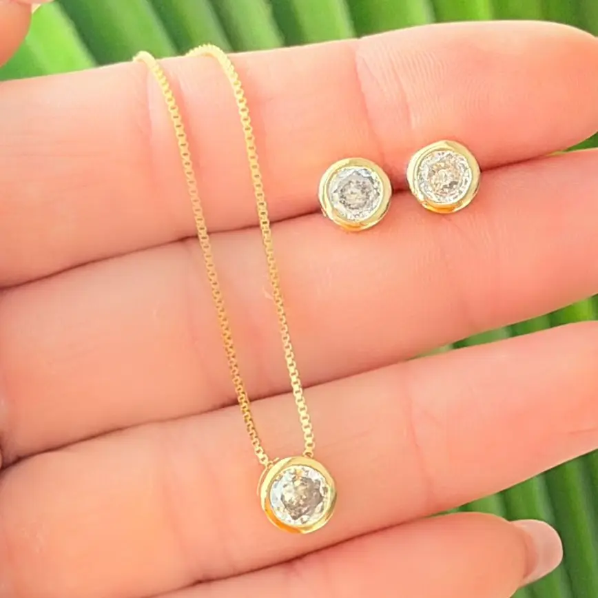 Conjunto ponto de luz redondo