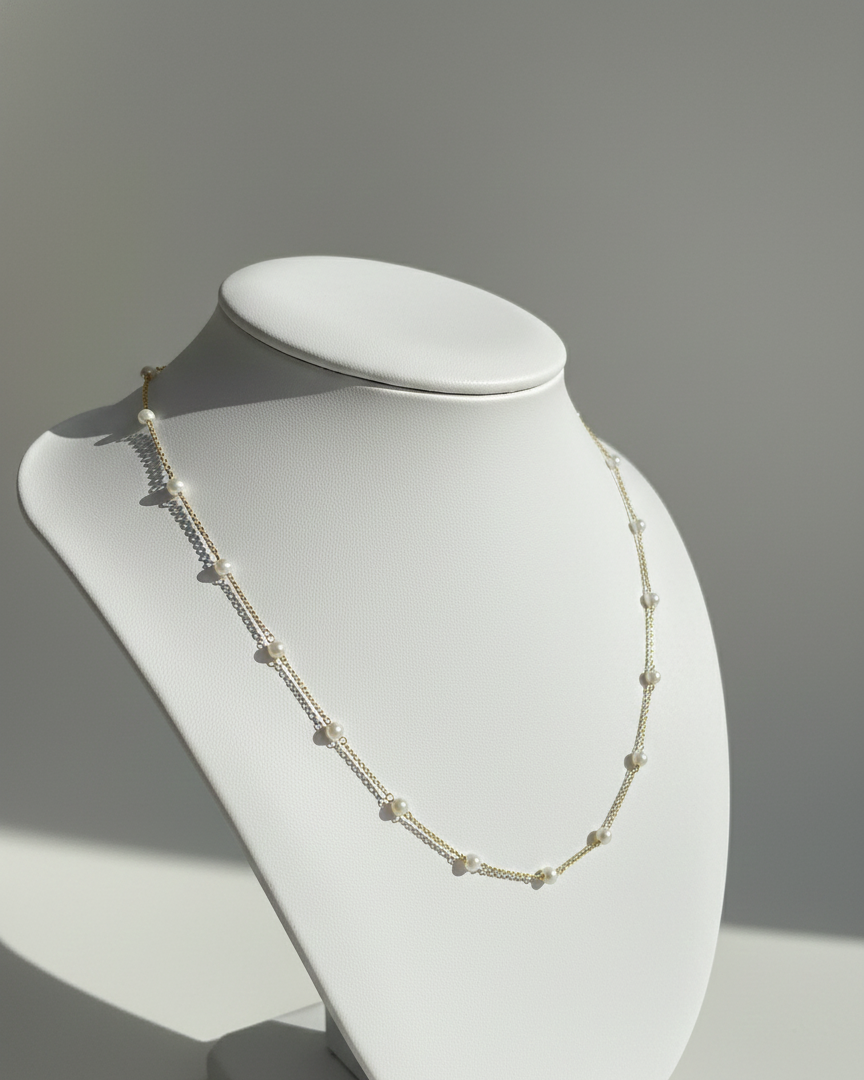 Colar 15 mini pérolas