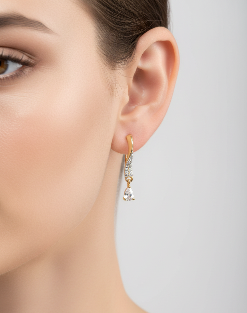 Brinco base longa com gota